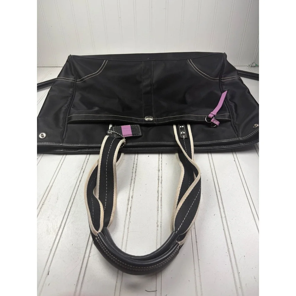 Coach Vintage Y2K Hamptons Weekend Nylon Black Shoulder Bag Purse